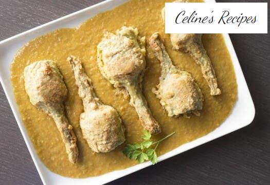 Artichokes battered in sauce