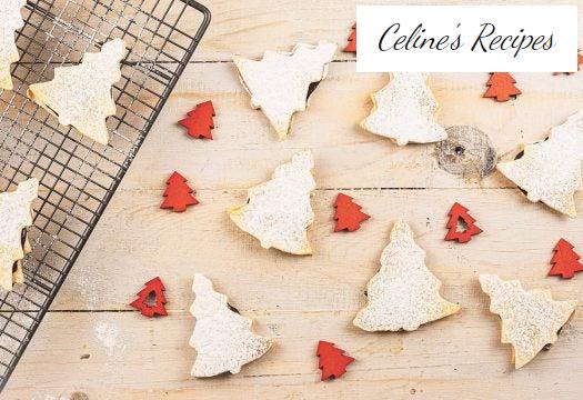 Christmas fir trees made of puff pastry stuffed with truffles