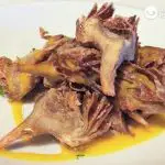 Artichokes with ham