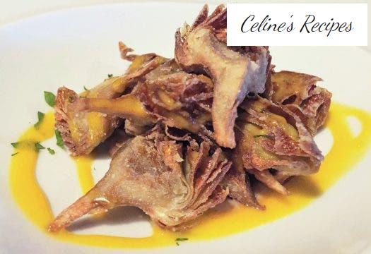 Crispy artichokes. Fried artichokes
