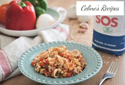 Sticky rice with squid