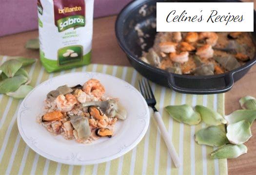 Seafood rice with artichokes