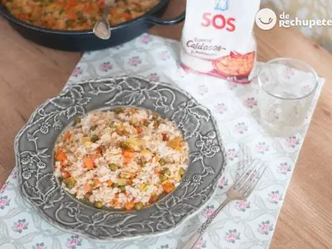 Sticky rice with vegetables