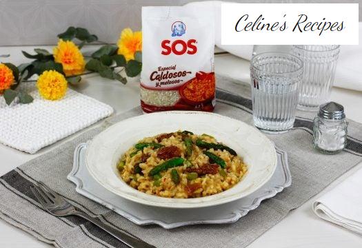 Sticky rice with asparagus