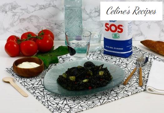 Black rice with cuttlefish and clams