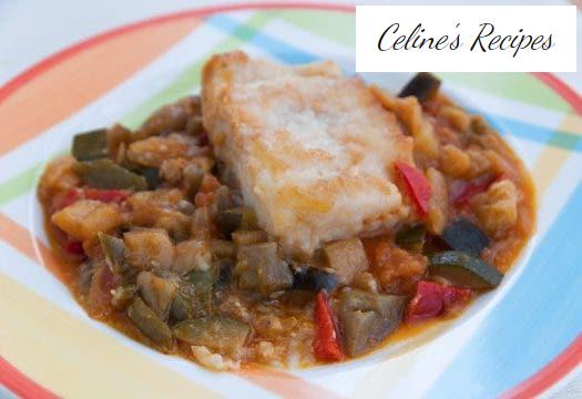 Cod with sanfaina. Bacallá amb sanfaina