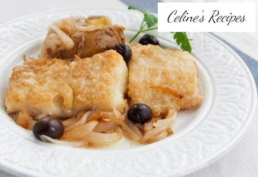 Lagareiro baked cod. Portuguese recipe