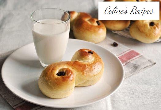 Swedish buns from Saint Lucia. Christmas recipe