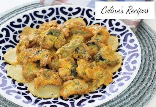 Battered hake kochas or KoKotxas