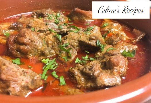 Rabbit in Salmorejo. Canarian recipe