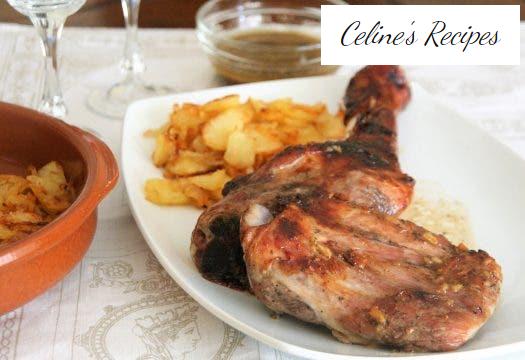 Honey roasted lamb with basil