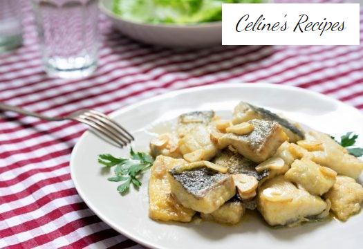 Sea bass with garlic