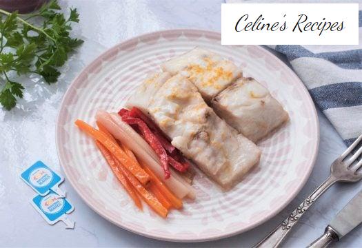 Corvina en papillote with vegetables