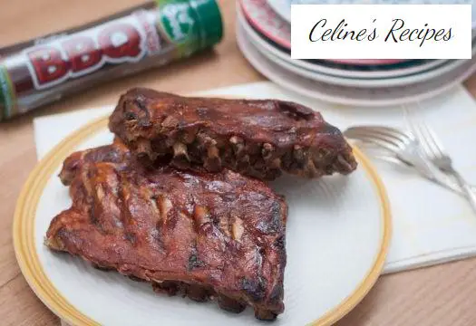 Baked ribs with barbecue sauce