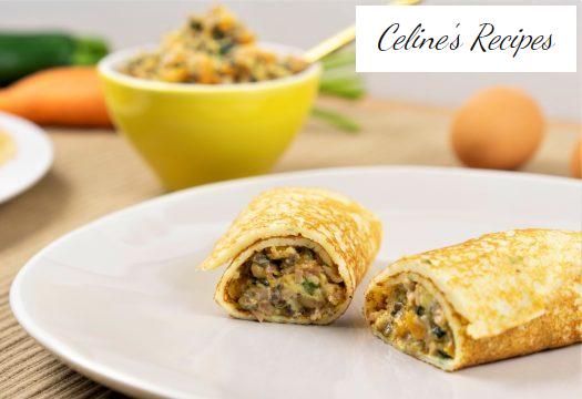 Salty pancakes with vegetables