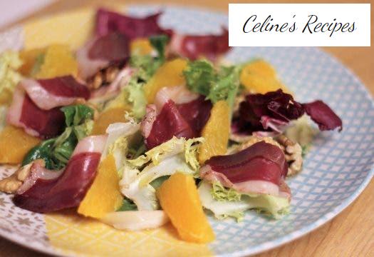 Duck ham and orange salad