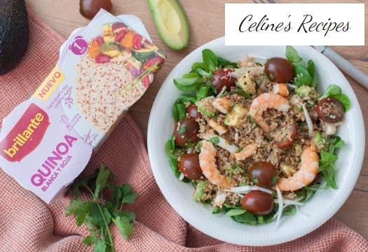 Quinoa salad with shrimp
