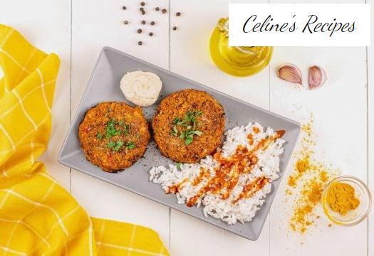 Vegan lentil and vegetable burgers