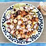 Grilled or fried Galician octopus