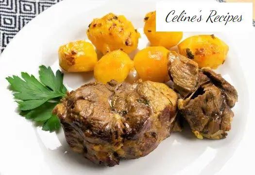 Baked hock with potatoes