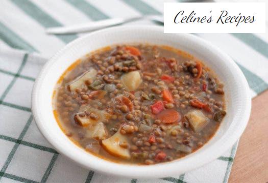 Homemade vegetable lentils