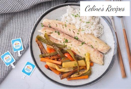 Sea bass in salt and baked