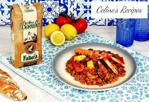 Seafood paella