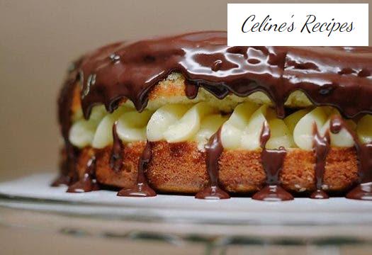 Cream cake. Boston Cream Pie