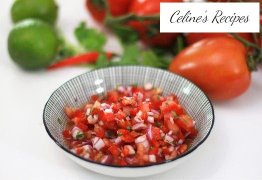 Pico de gallo. Mexican recipe