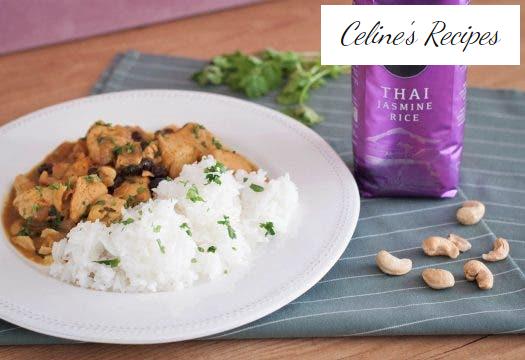 Chicken curry with Thai rice