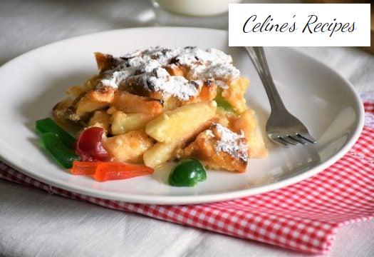 Roscón de Reyes and apple pudding