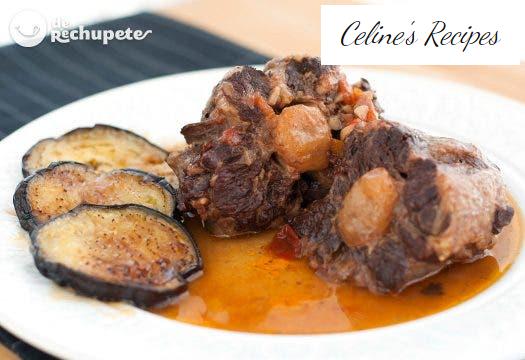 Tail cordovan and aubergines with honey