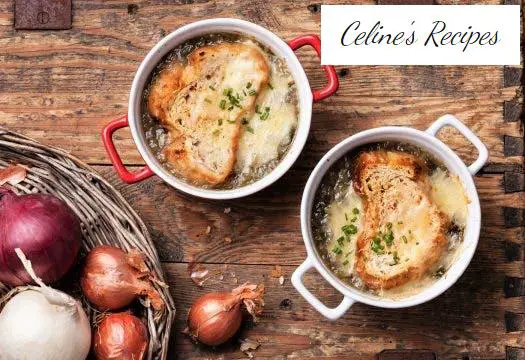 Onion soup. French traditional recipe