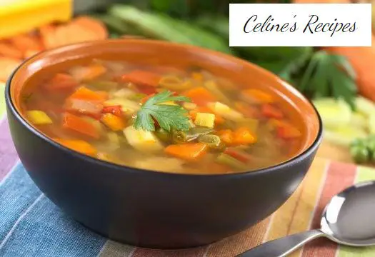 Julienne vegetable soup