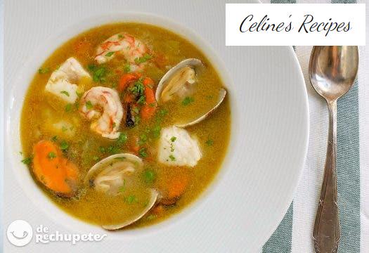 Seafood soup with rice