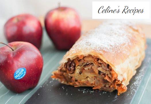 Apple and carrot strudel