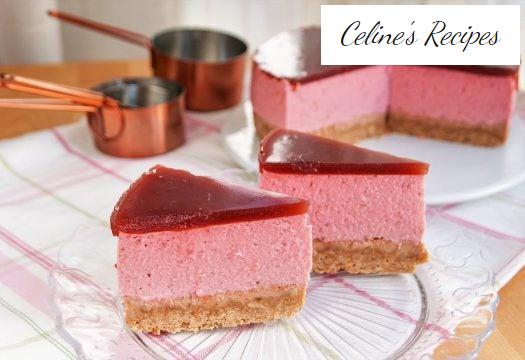 Strawberry cake with yogurt