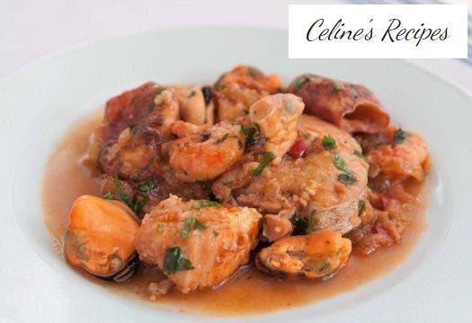 Fish and seafood zarzuela. Seafood stew