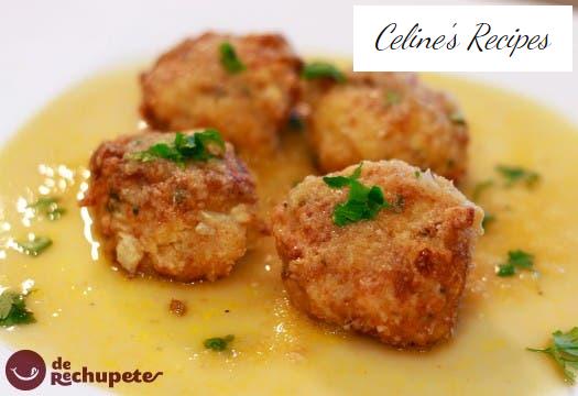 Cod meatballs in green sauce