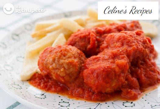 Homemade meatballs in tomato sauce