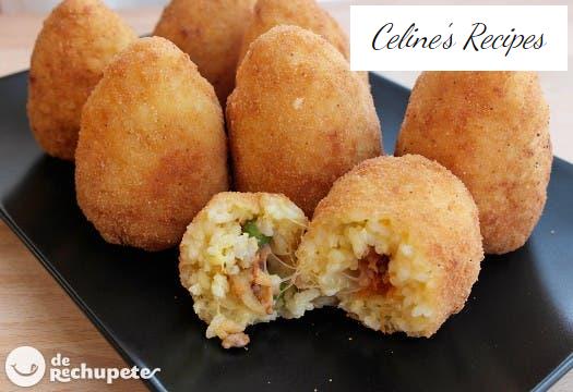 Arancini di riso or rice croquettes. Italian recipe