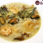 Seafood rice with artichokes