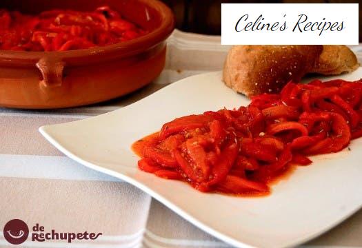 Manchego asadillo. Roasted pepper and tomato salad