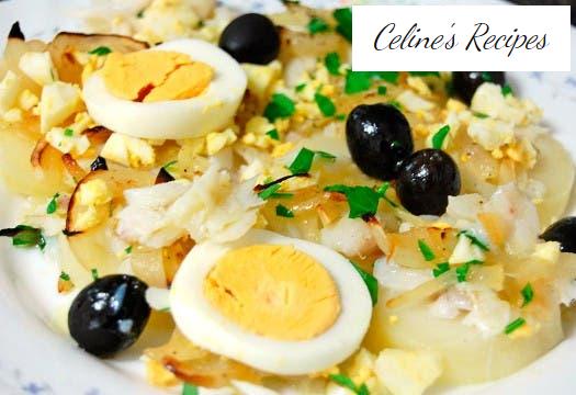 Cod or Bacalhau à Gomes de Sá. Portuguese recipe