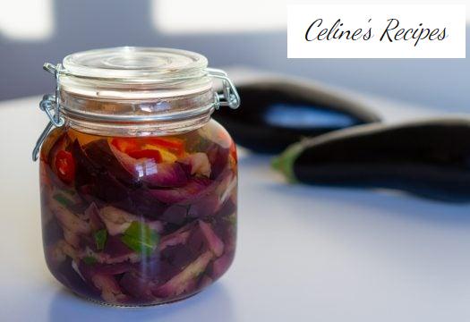 Pickled eggplants
