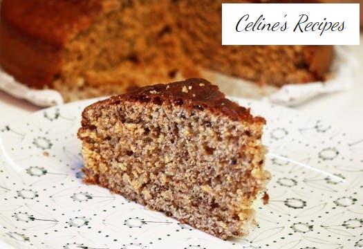 Homemade hazelnut sponge cake