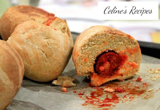 Pregnant or pregnant bun. Choripan or chorizo boliños