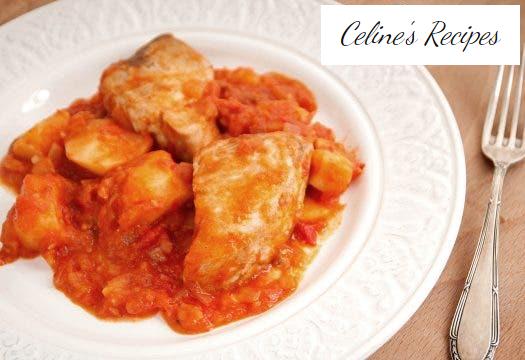 Bonito fish with tomato