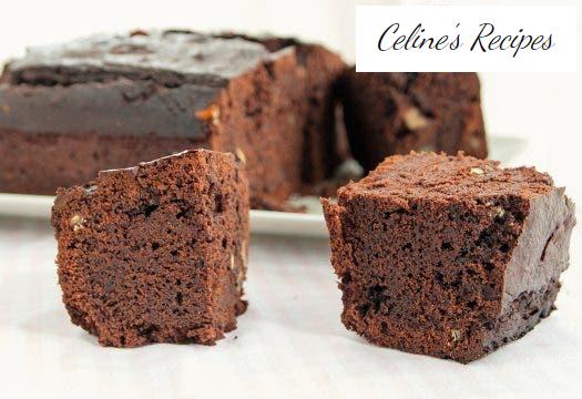 Chocolate brownie with orange