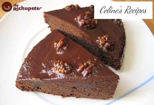 Chocolate brownies with orange